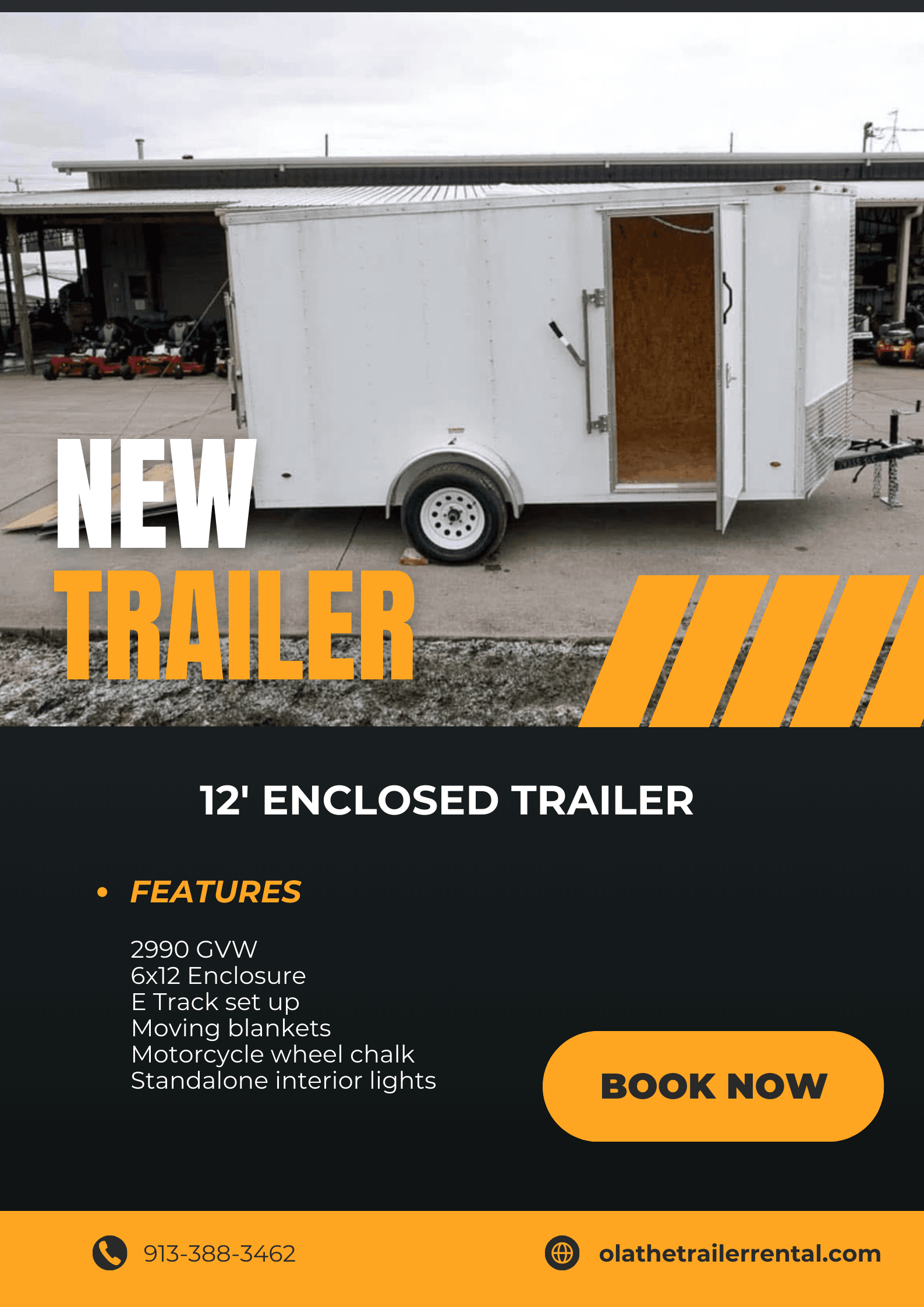 Cargo Mate 6x12 Enclosed 12 ft — trailer rental near Lenexa KS